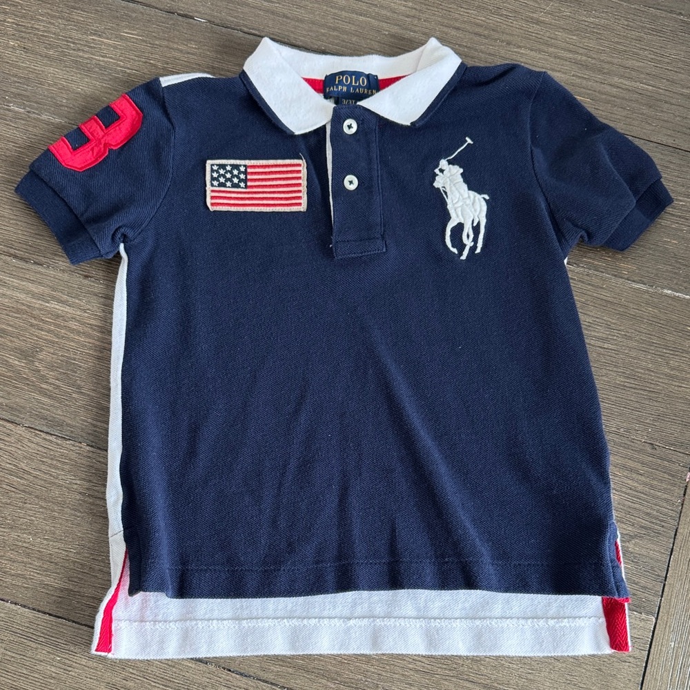 Polo by Ralph Lauren Kids Navy and White Polo Shirt